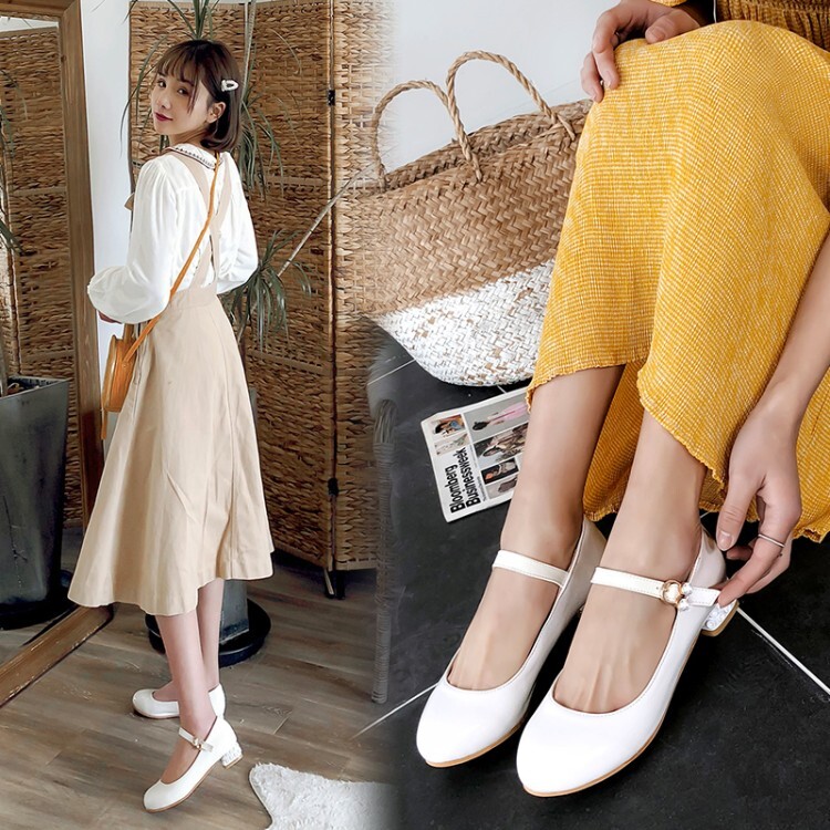 Fashion Flat Shoes Low Heel Round Toe PU Spring 2021 - Style c.html
