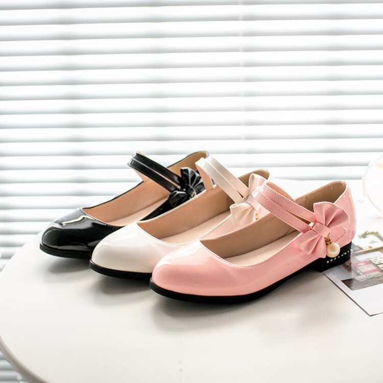 Fashion Flat Shoes Round Toe PU Spring 2021 - Style e.html