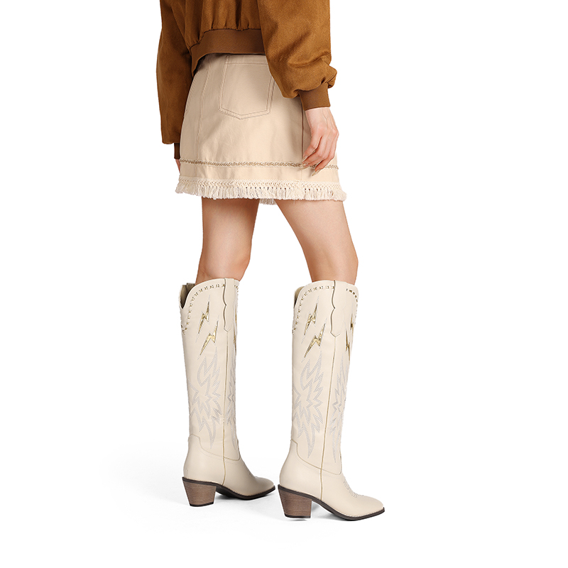 Women's Over-the-Knee Knight Boots with Chunky High Heel - Style k.html