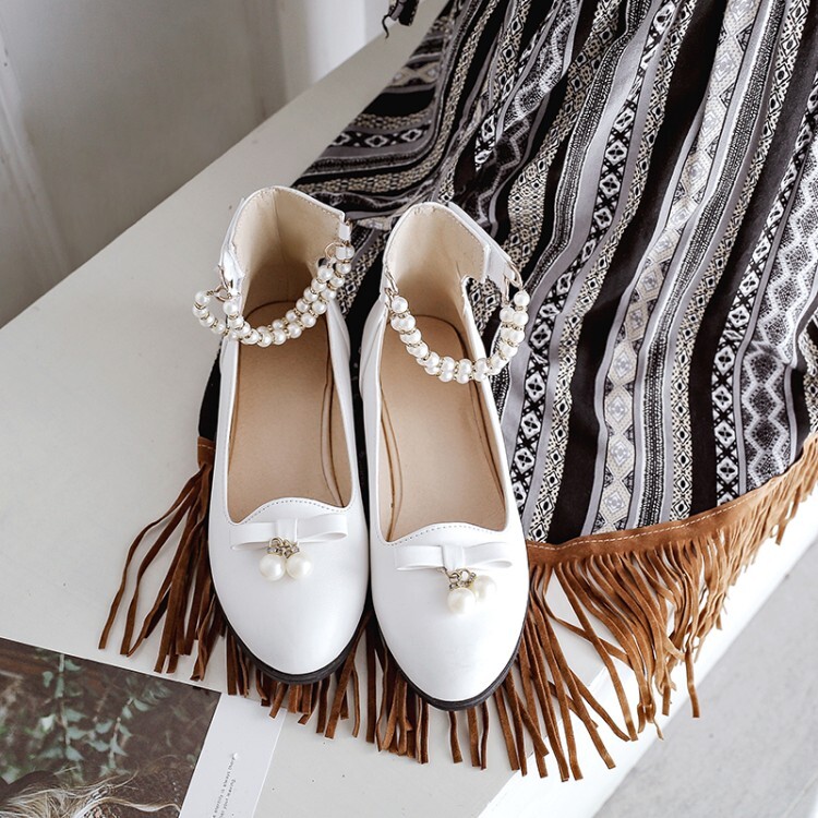 Fashion Flat Shoes PU Round Toe Slip-On Spring 2021