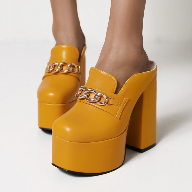 Women's High Heel Roman Sandals Boots Low Top Square Toe PU - Image 2