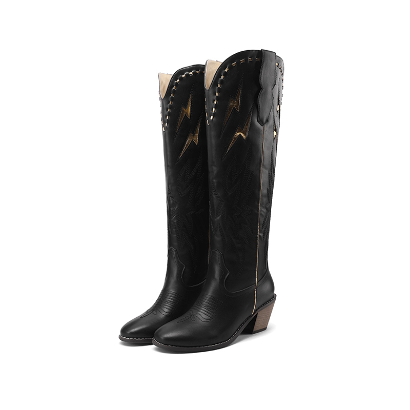 Women's Over-the-Knee Knight Boots with Chunky High Heel - Style k.html - Image 4