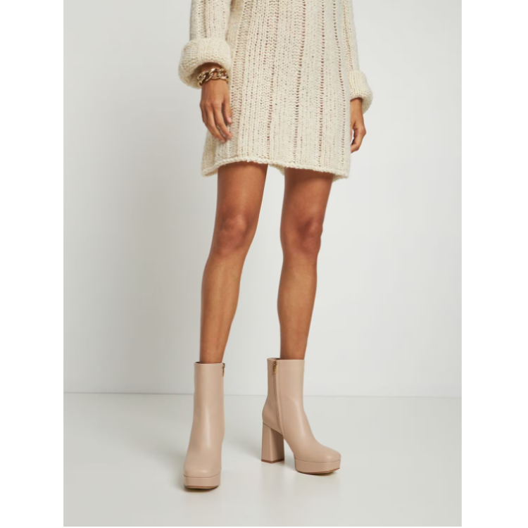 Women's Square Toe Chunky High Heel Short Boots
